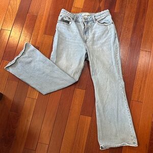 Abercrombie & Fitch Light Wash Curve Love Flare Leg Jeans